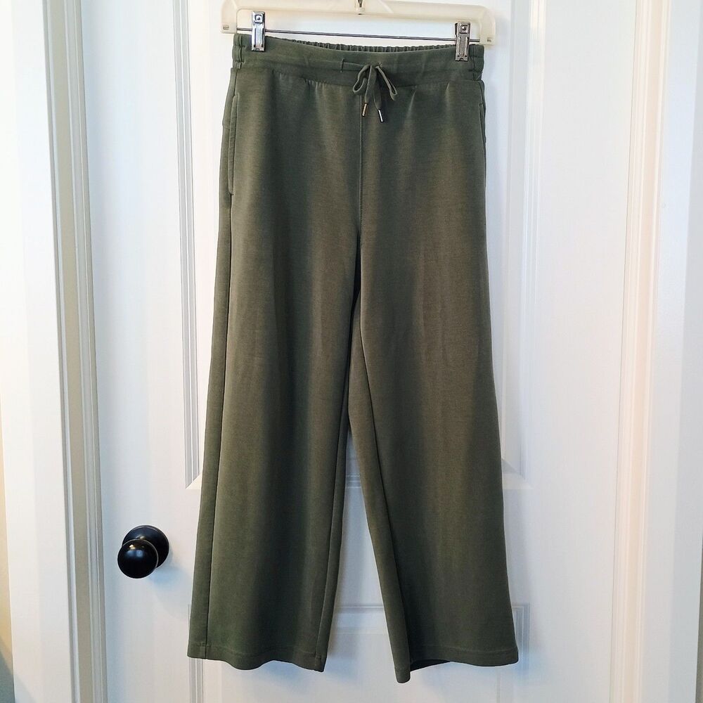 Member's Mark Women's Sandwash Crop Pant, Olive Green, Size XS